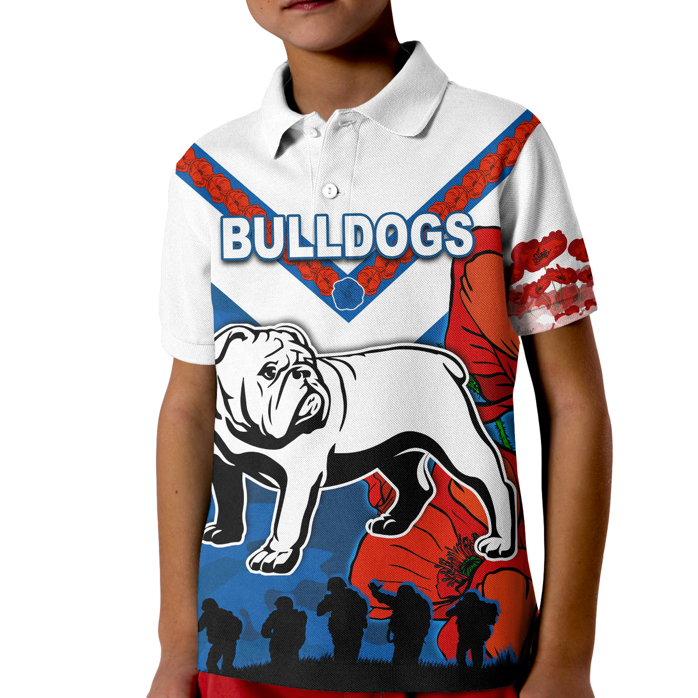 custom-personalised-bulldogs-anzac-day-polo-shirt-poppy-lest-we-forget