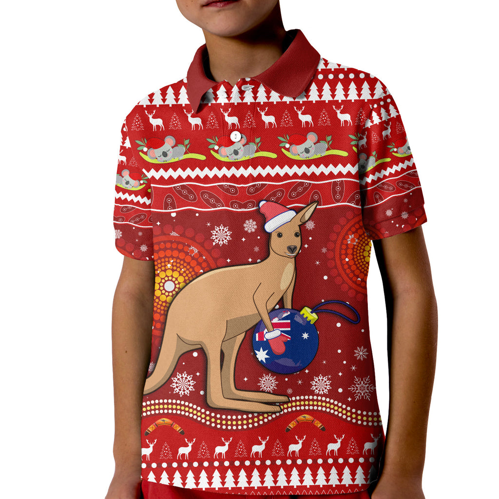 australia-christmas-polo-shirt-kid-aboriginal-kangaroo