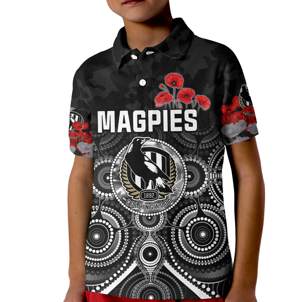 magpies-anzac-2022-polo-shirt-kid-collingwood-football-aboriginal-poppy-flowers