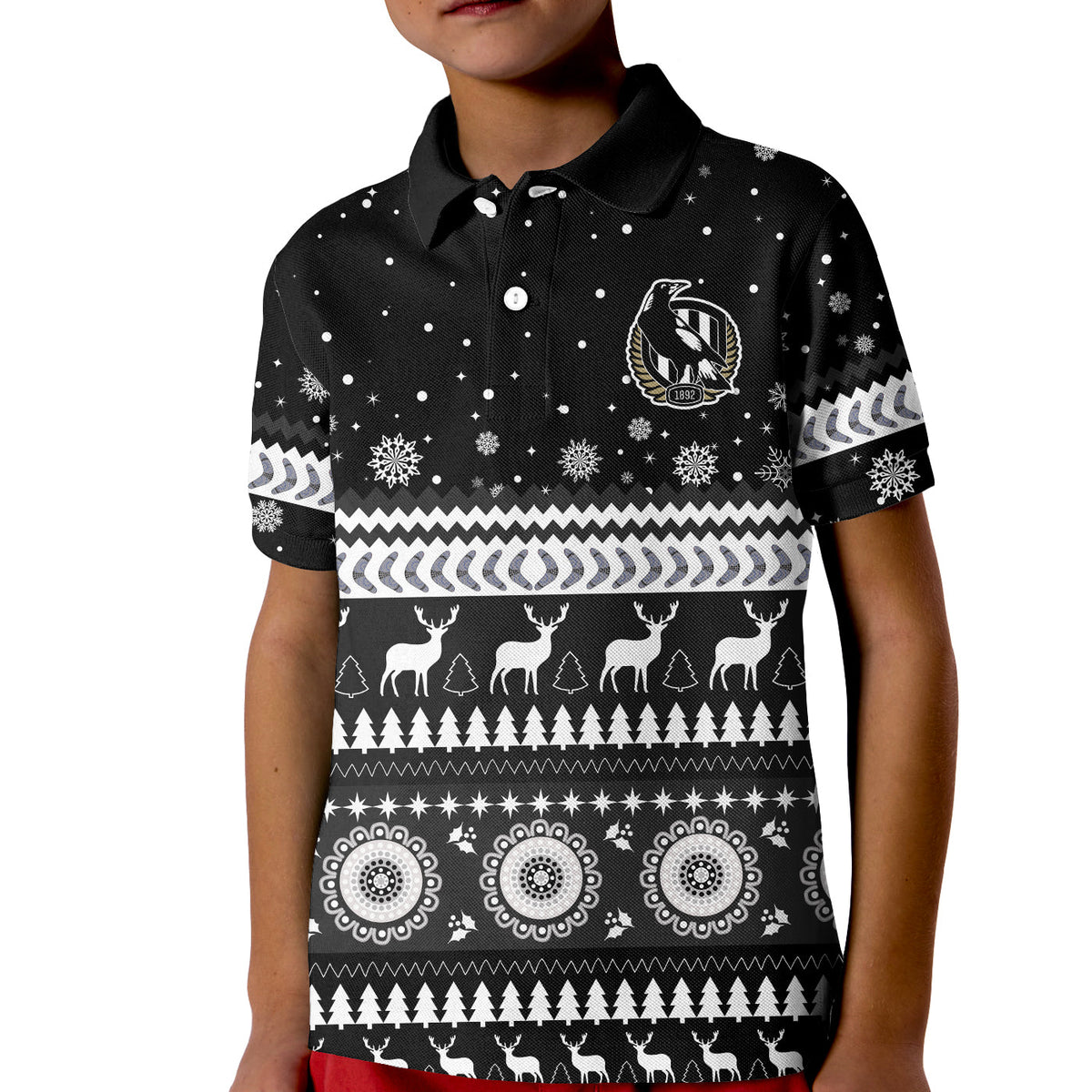 magpies-christmas-polo-shirt-kid-indigenous-collingwood-football