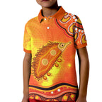 custom-personalised-echidna-aboriginal-polo-shirt-kid-australian-animal