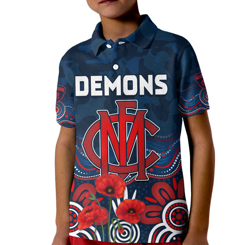 custom-text-and-number-demons-anzac-2022-polo-shirt-melbourne-football-aboriginal-poppy
