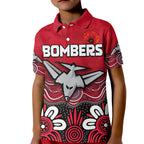 custom-text-and-number-bombers-anzac-2022-polo-shirt-kid-essendon-football-aboriginal-remember-them