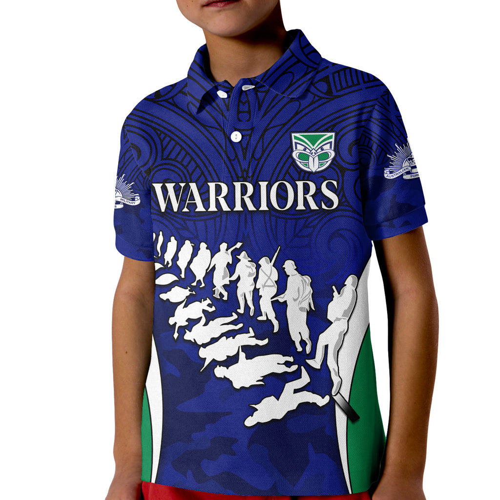 warriors-anzac-2022-polo-shirt-kid-maori-pattern-always-remember-them