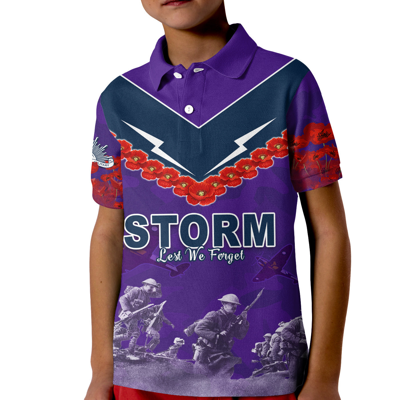 custom-personalised-storm-anzac-day-polo-shirt-kid-australian-soldiers-remember-them