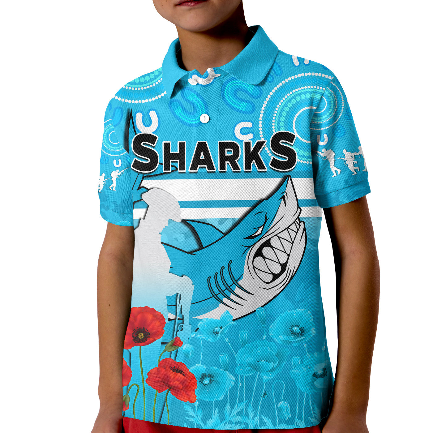 sharks-anzac-2022-polo-shirt-kid-cronulla-sutherland-lest-we-forget