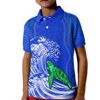 custom-personalised-torres-strait-islands-polo-shirt-kid-the-dhari-mix-aboriginal-turtle-version-blue
