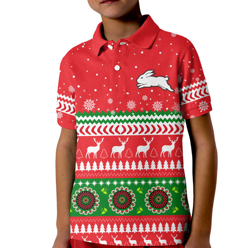 custom-personalised-rabbitohs-polo-shirt-kid-south-sydney-christmas