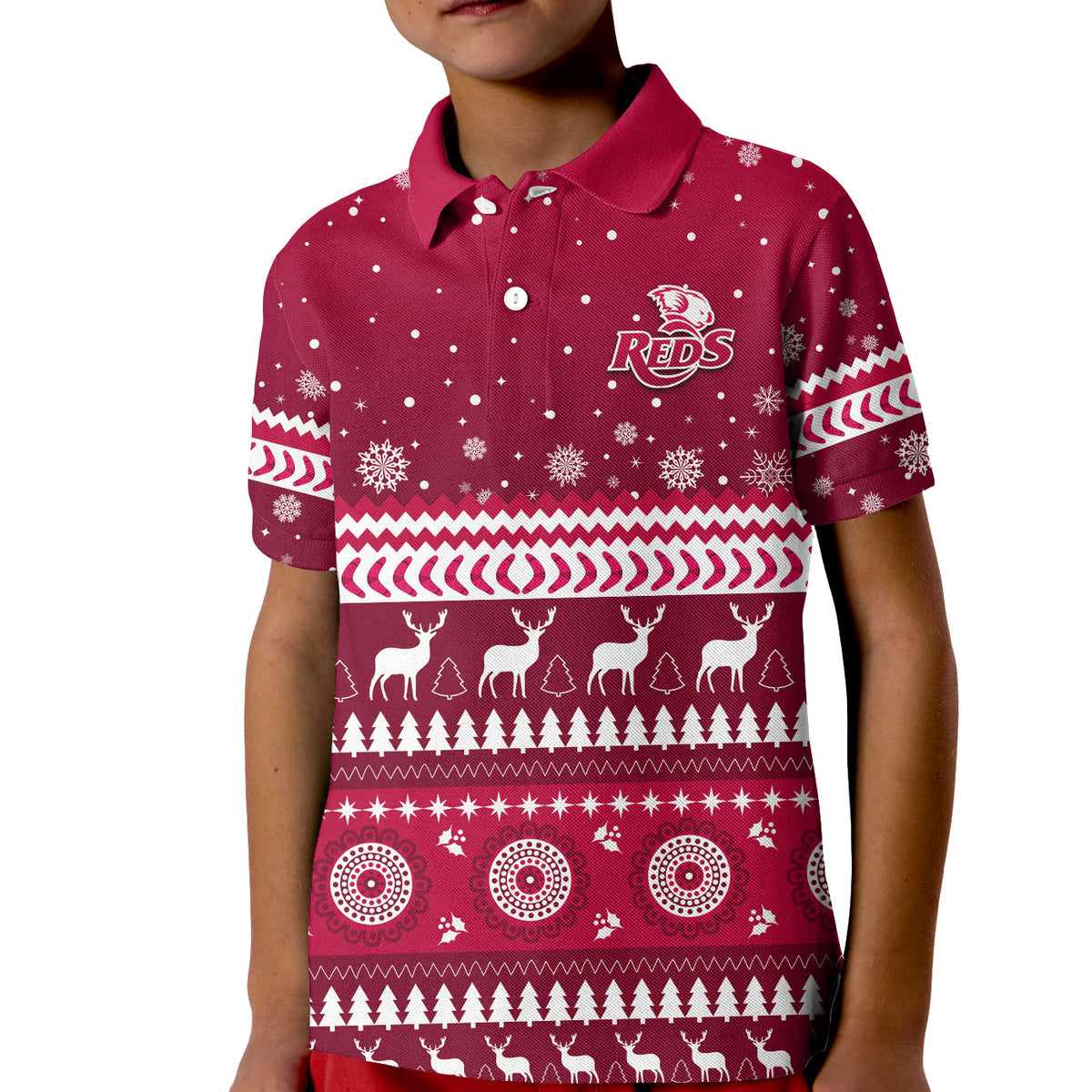 reds-christmas-polo-shirt-kid-queensland-rugby-indigenous
