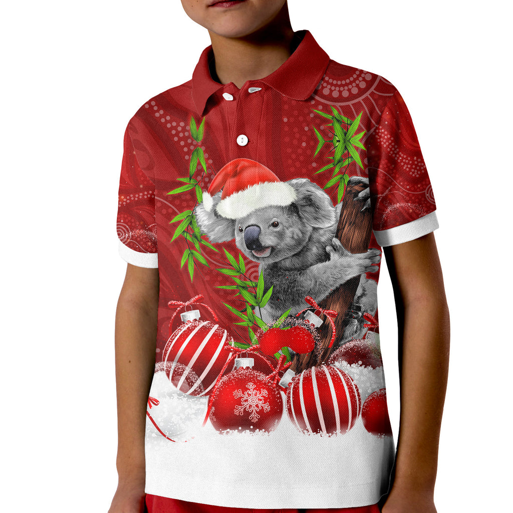 australia-koala-aboriginal-polo-shirt-kid-merry-christmas