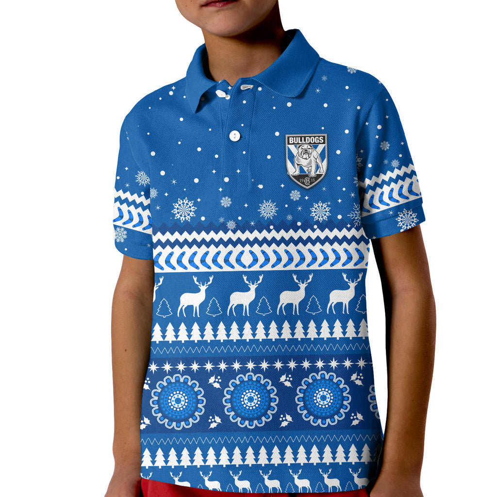 custom-personalised-bulldogs-polo-shirt-kid-christmas-canterbury-bankstown