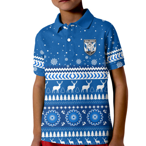 custom-personalised-bulldogs-polo-shirt-kid-christmas-canterbury-bankstown