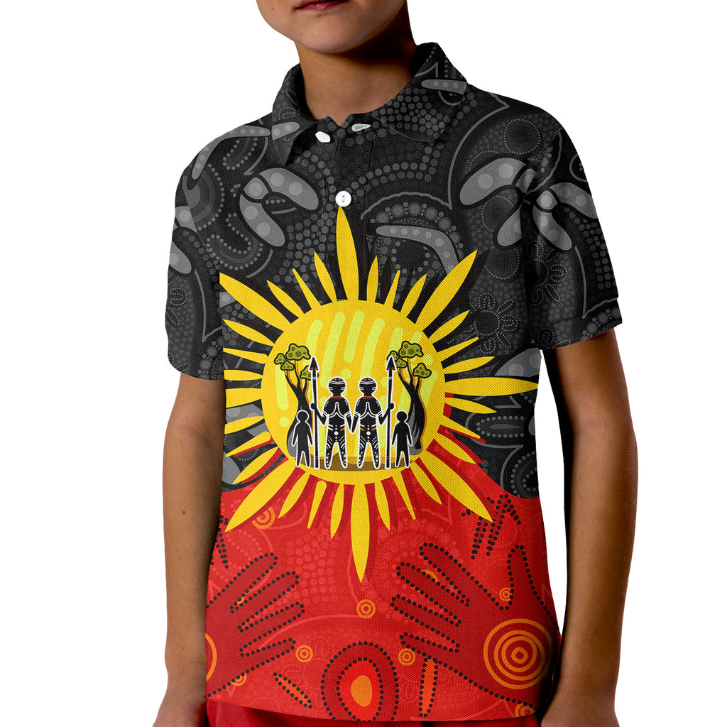 custom-personalisedaboriginal-family-polo-shirt-kid-flag-style