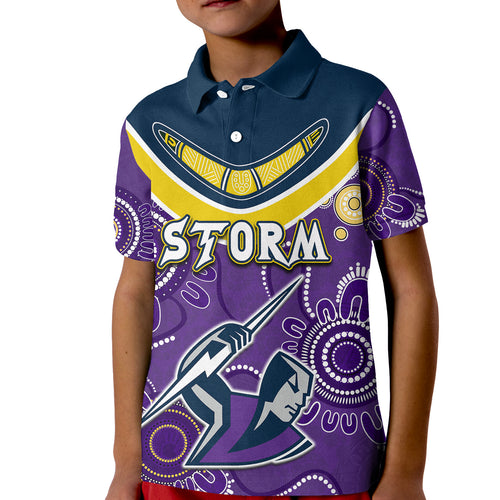 (Custom Personalised) Go Storm Rugby Aboriginal Boomerang Polo Shirt Jersey  LT6