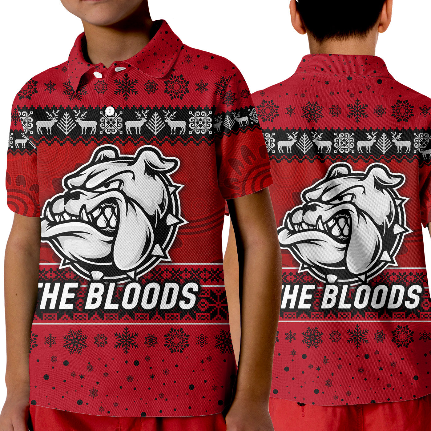 west-football-club-alice-springs-polo-shirt-kid-christmas-the-bloods-simple-style-red