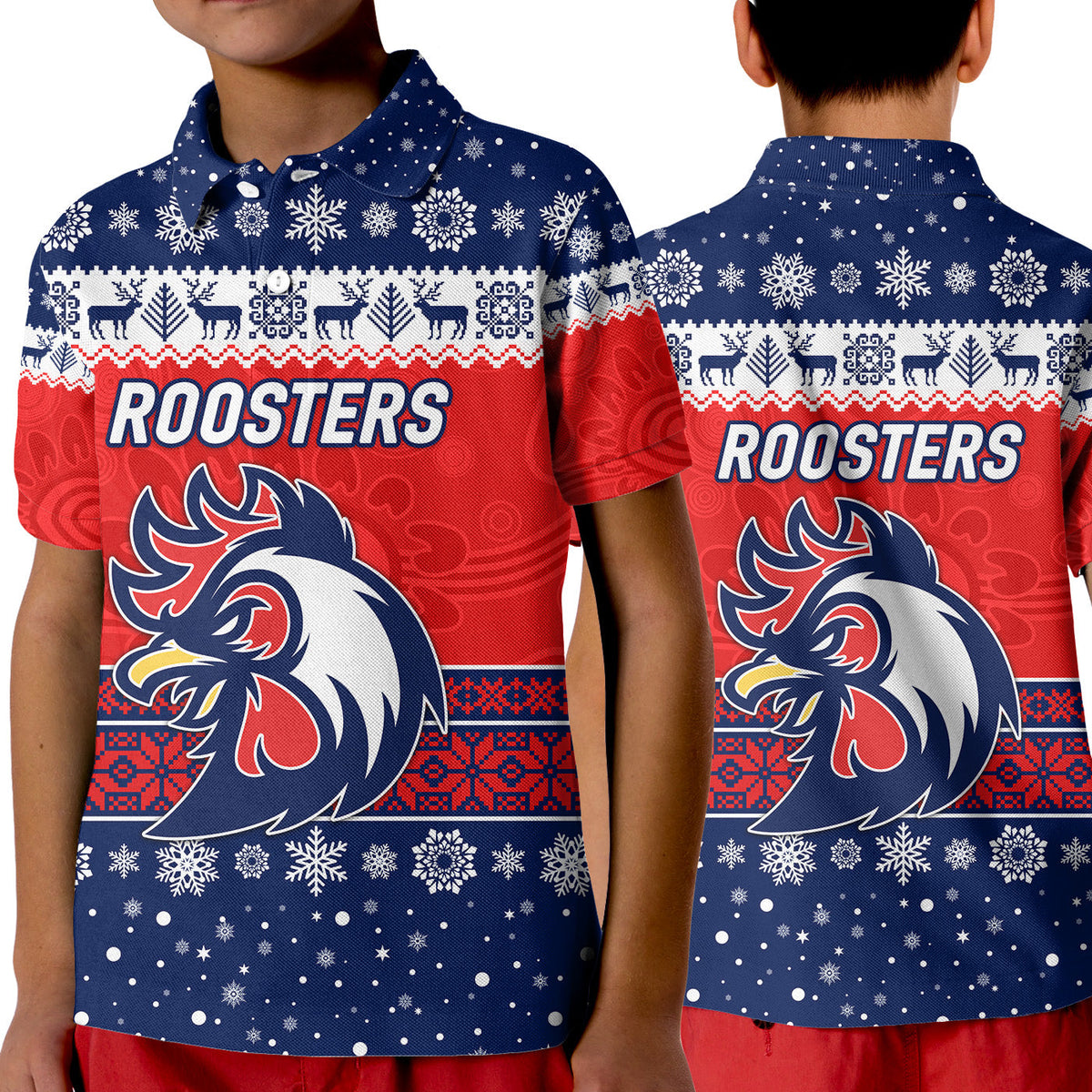 sydney-roosters-polo-shirt-kid-christmas-simple-style-blue