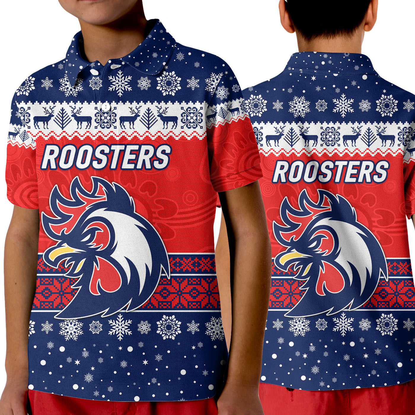 sydney-roosters-polo-shirt-kid-christmas-simple-style-blue