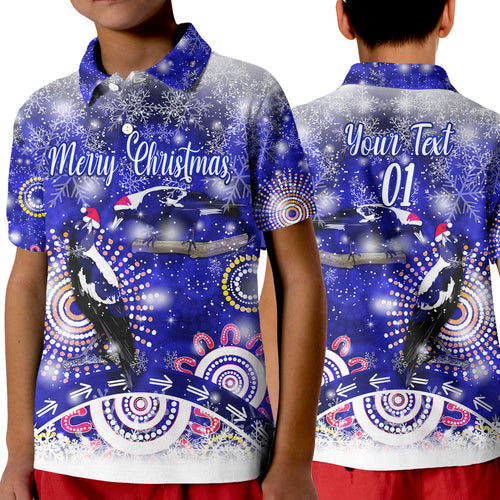 custom-personalised-australian-magpies-christmas-polo-shirt-kid-original-style-blue
