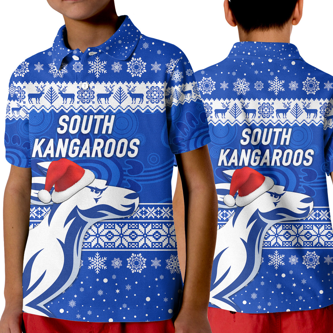 south-alice-football-club-polo-shirt-kid-christmas-kangaroos-simple-style