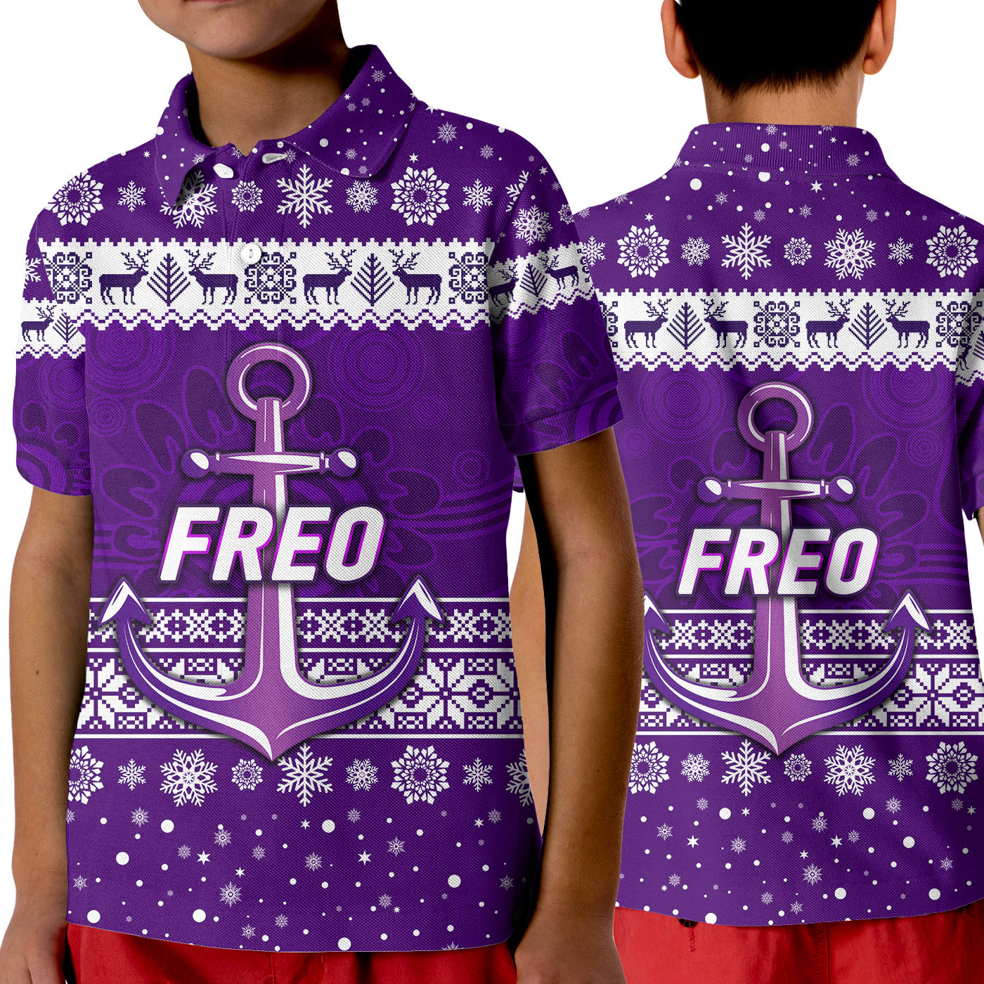 fremantle-dockers-polo-shirt-kid-freo-christmas-simple-style-white