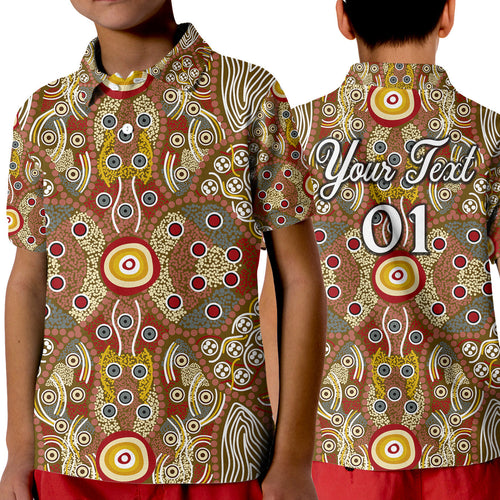 custom-personalised-aboriginal-art-dot-vibes-polo-shirt-kid-indigenous-no-2