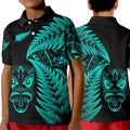 new-zealand-haka-rugby-maori-polo-shirt-kid-silver-fern-vibes-turquoise