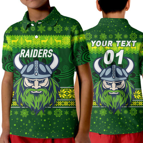 custom-personalised-canberra-raiders-polo-shirt-kid-christmas-simple-style-dark-green