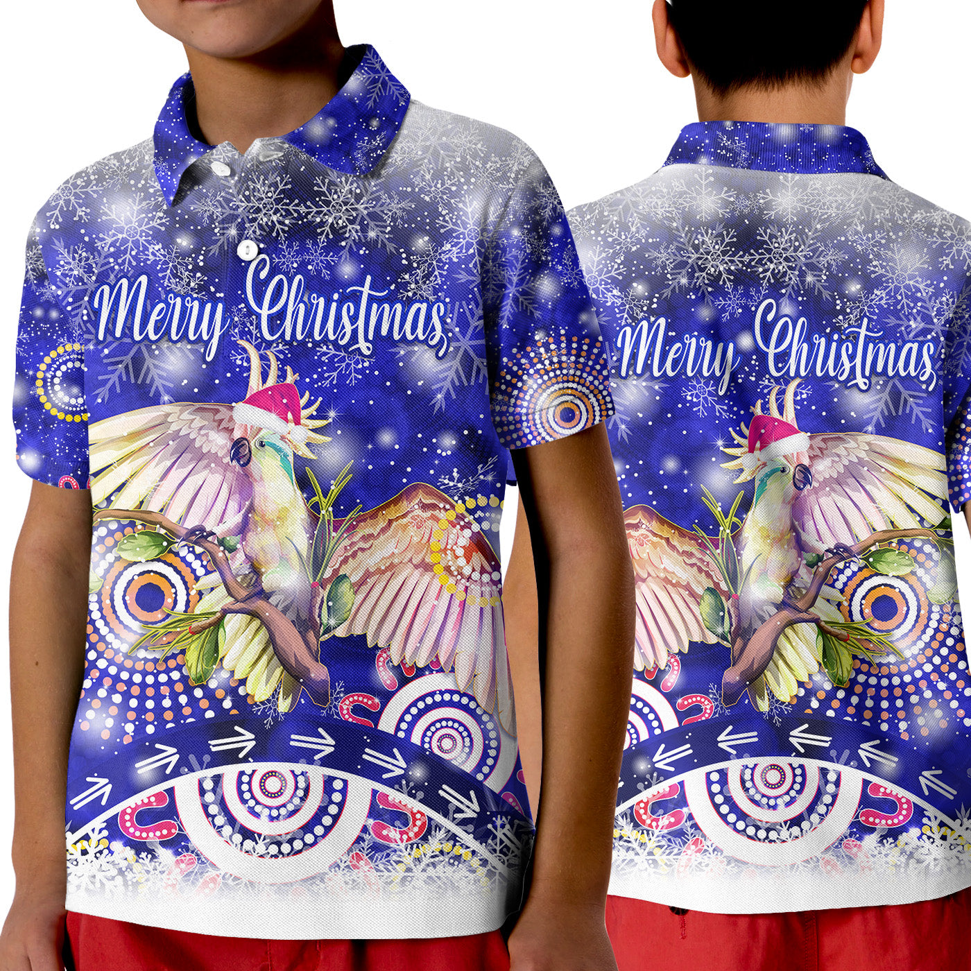 australia-cockatoo-christmas-polo-shirt-kid-original-style-blue