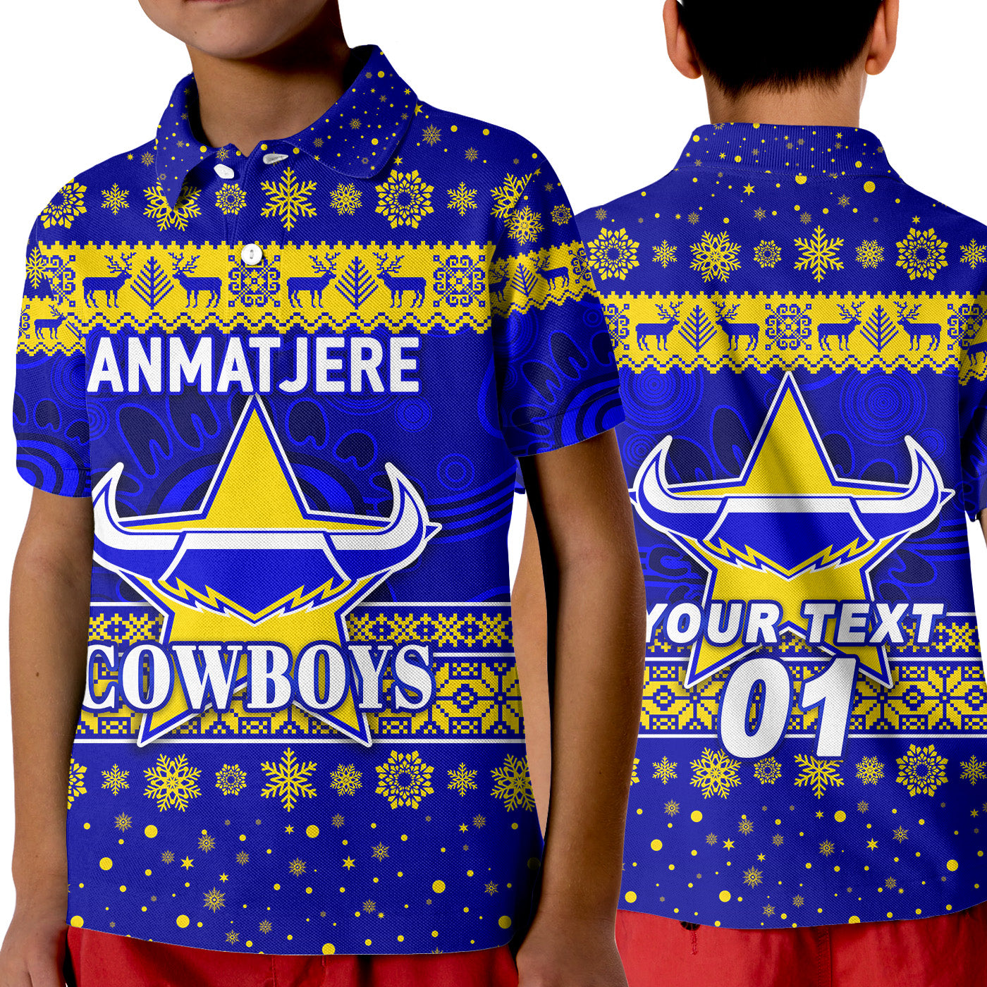 custom-personalised-anmatjere-cowboys-football-club-polo-shirt-kid-christmas-simple-style