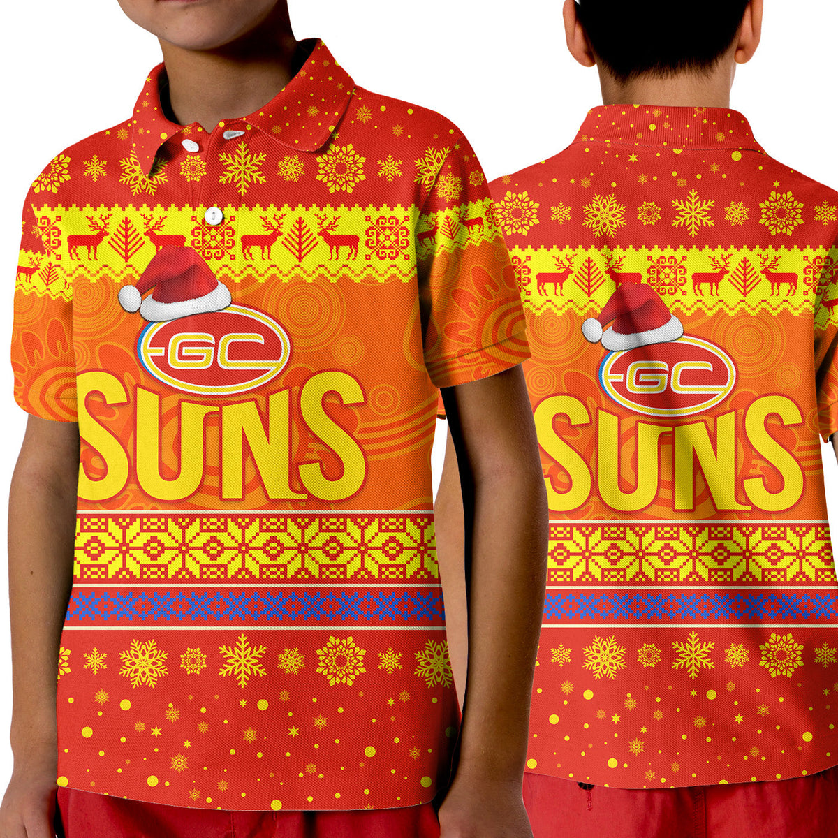 gold-coast-suns-polo-shirt-kid-christmas-simple-style