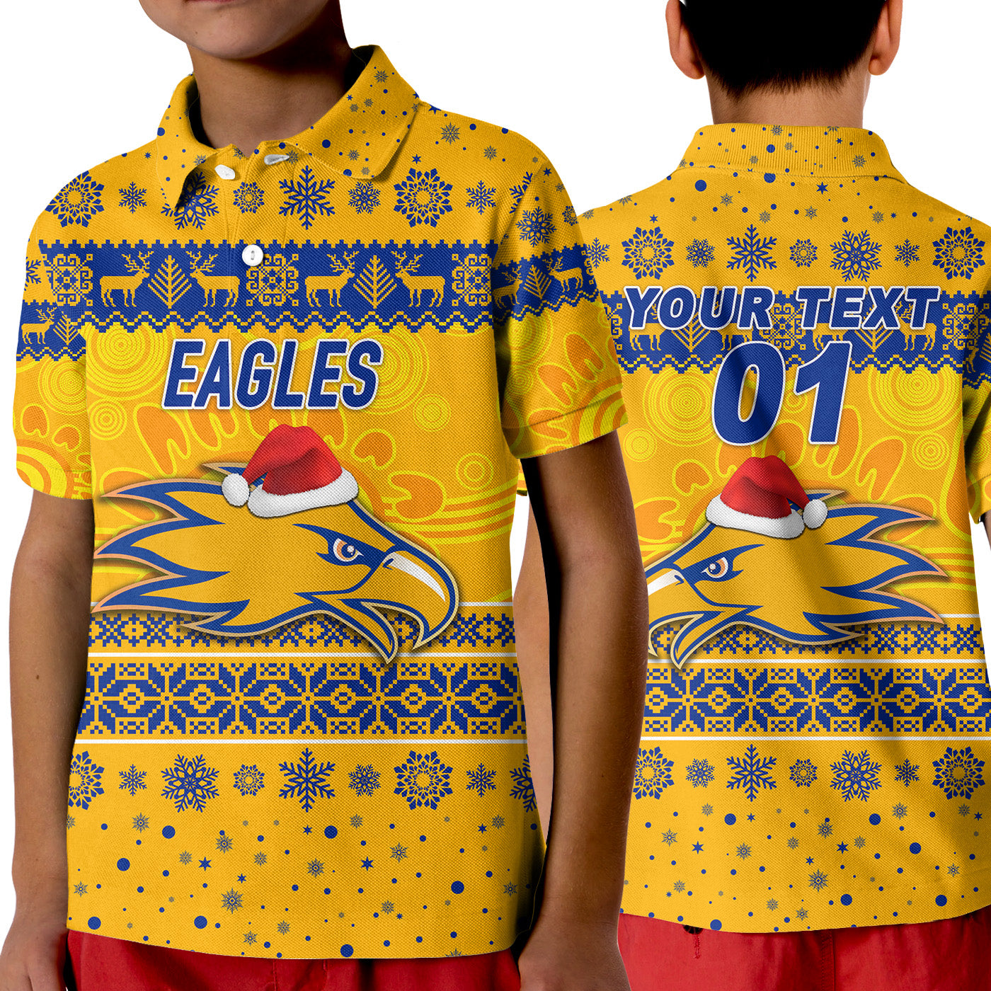 custom-personalised-west-coast-eagles-polo-shirt-kid-christmas-simple-style-gold
