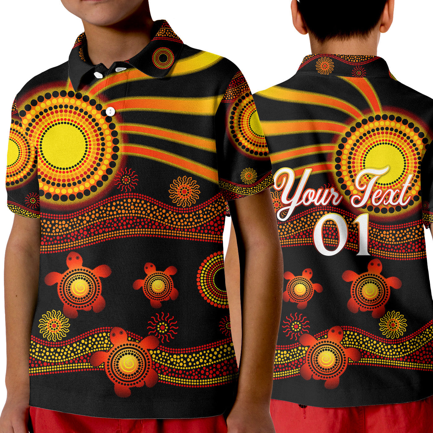 custom-personalised-aboriginal-indigenous-flag-vibes-polo-shirt-kid-turtle