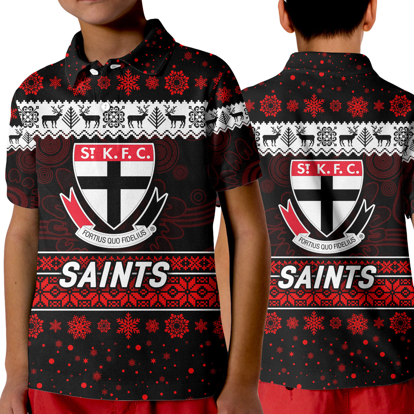 st-kilda-saints-polo-shirt-kid-christmas-simple-style