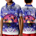 custom-personalised-australian-indigenous-flag-christmas-polo-shirt-kid-original-style-blue
