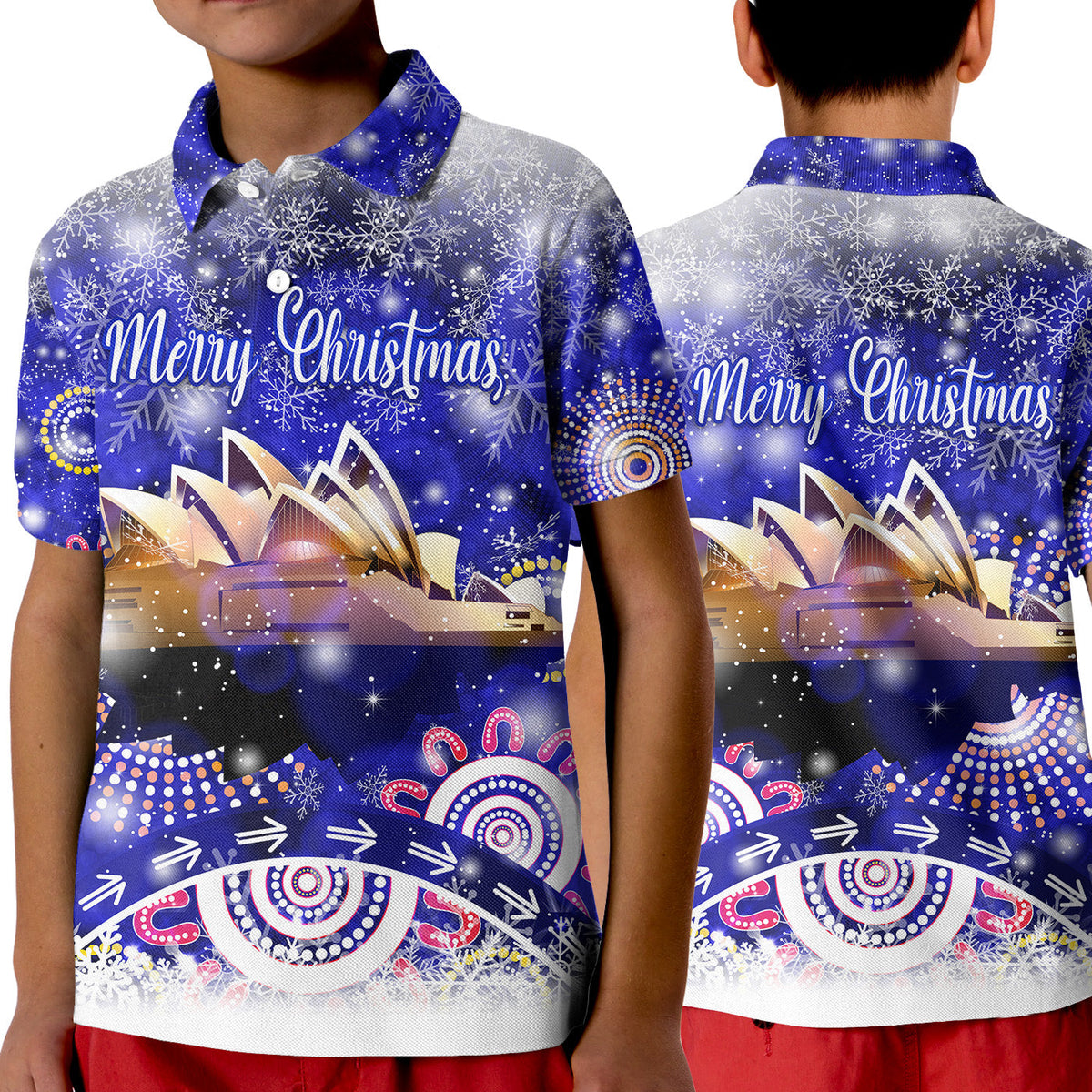 australian-sydney-opera-house-christmas-polo-shirt-kid-original-style-blue
