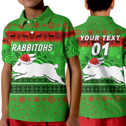 custom-personalised-south-sydney-rabbitohs-polo-shirt-kid-christmas-simple-style-green