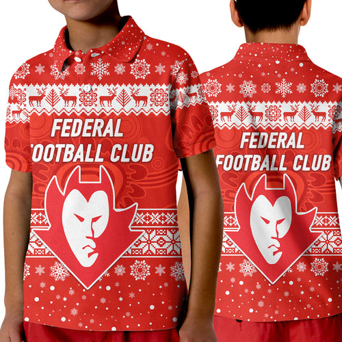 federal-football-club-polo-shirt-kid-christmas-simple-style-red