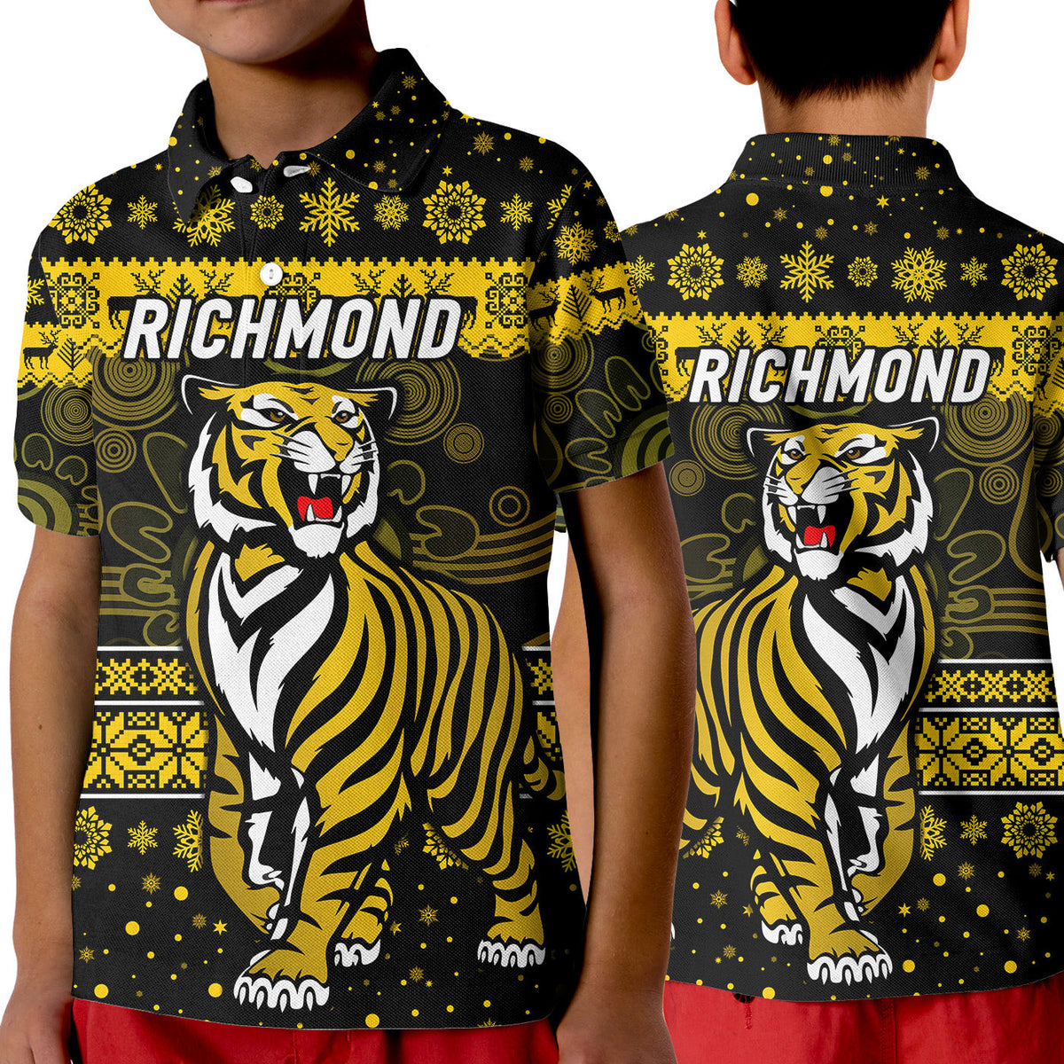 richmond-tigers-polo-shirt-kid-christmas-simple-style