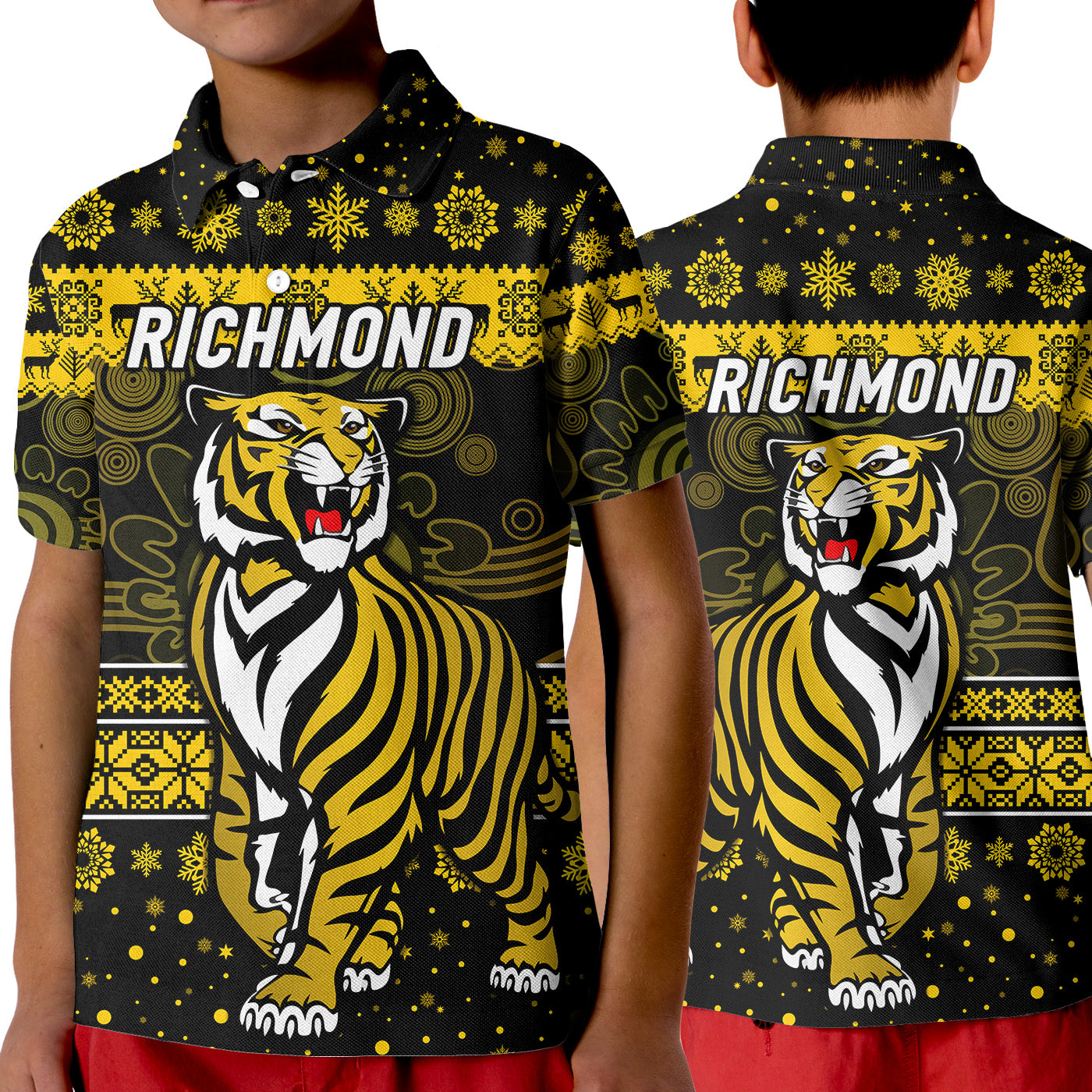 richmond-tigers-polo-shirt-kid-christmas-simple-style