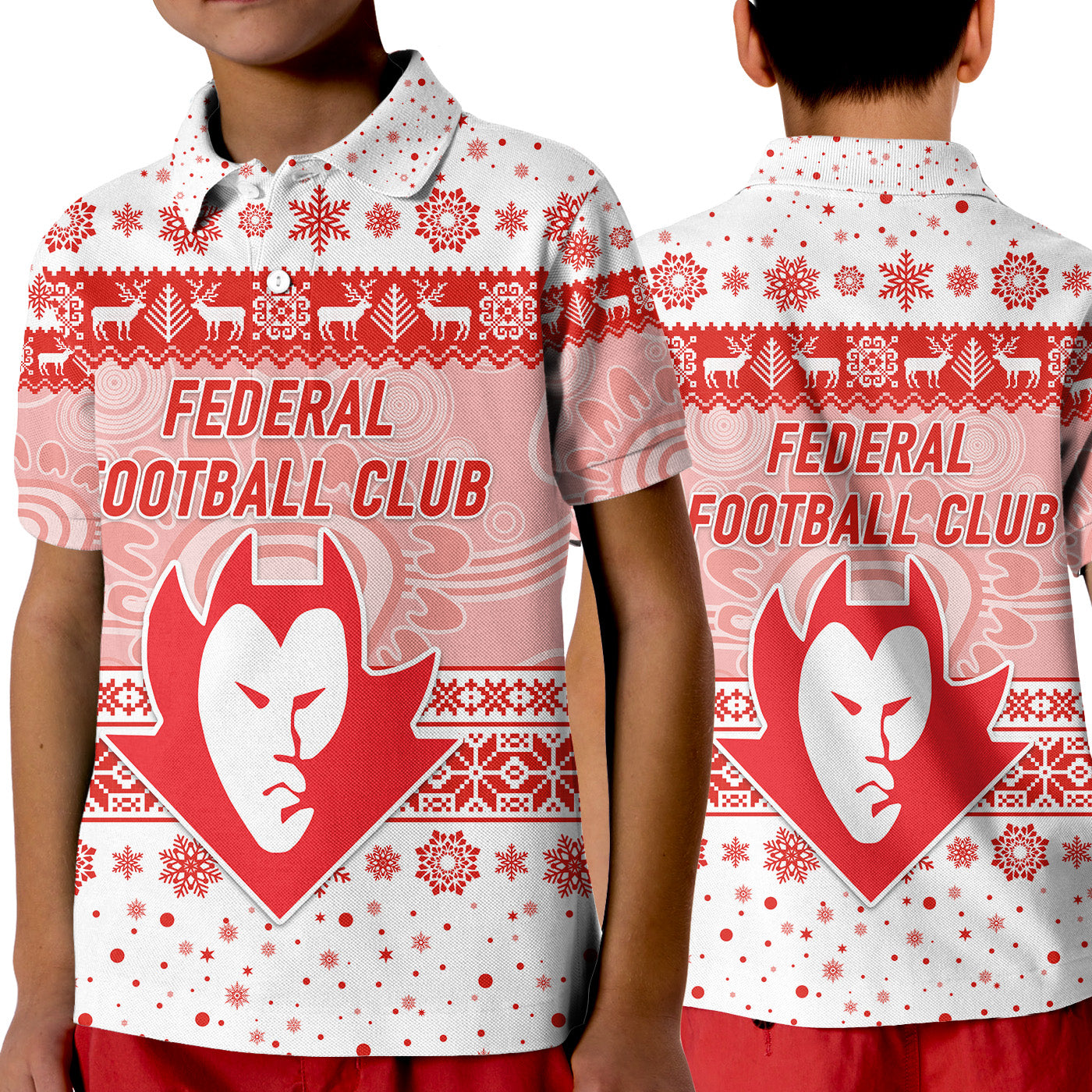 federal-football-club-polo-shirt-kid-christmas-simple-style-white