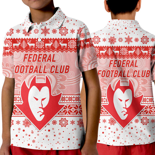 federal-football-club-polo-shirt-kid-christmas-simple-style-white