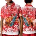 custom-personalised-australia-kangaroo-christmas-polo-shirt-kid-original-style-red
