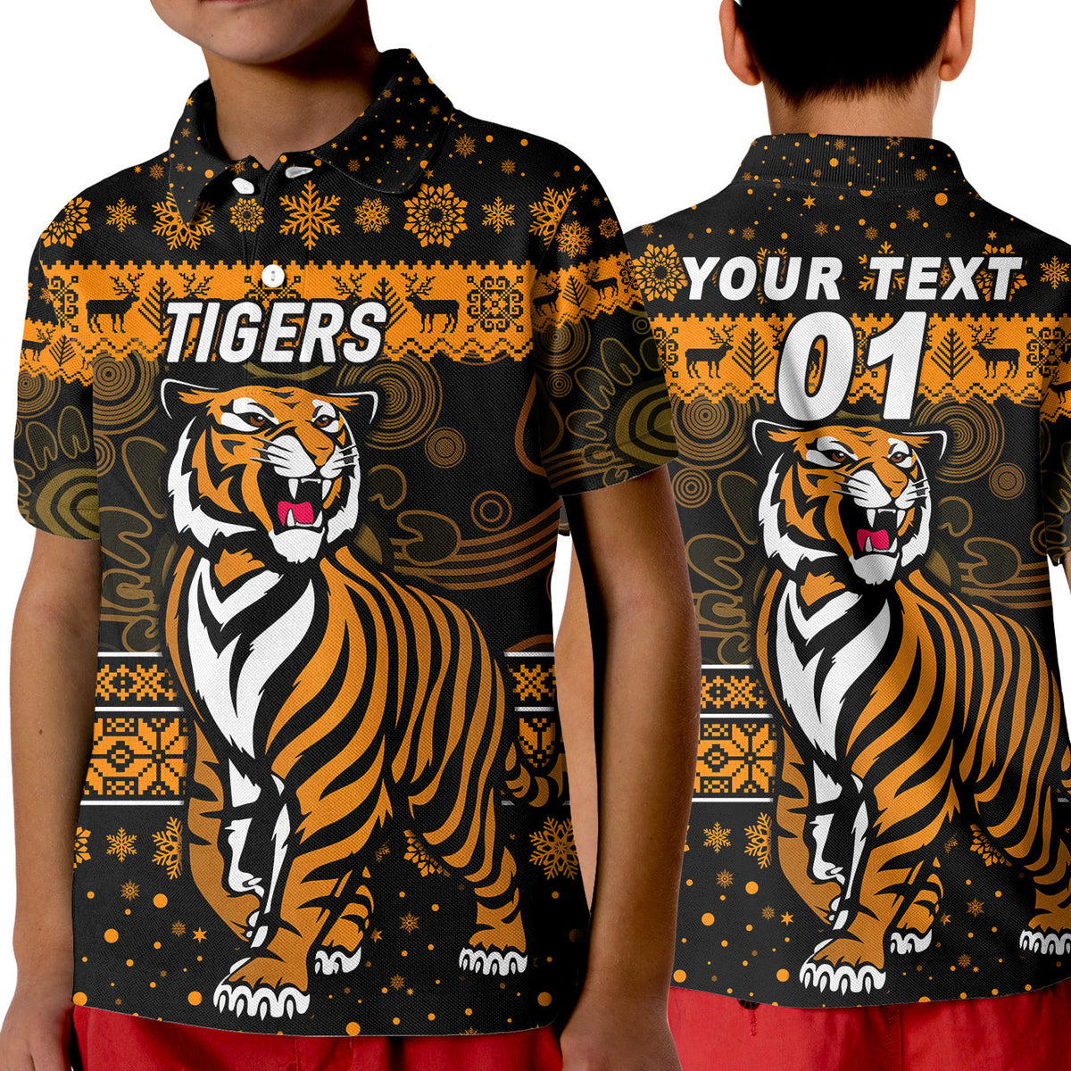 custom-personalised-wests-tigers-polo-shirt-kid-christmas-simple-style