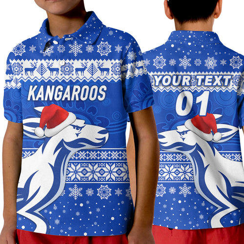 custom-personalised-north-melbourne-kangaroos-polo-shirt-kid-christmas-simple-style
