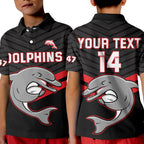 Custom Text And Number Dolphins Rugby Polo Shirt Sporty Style Ver.03 LT14