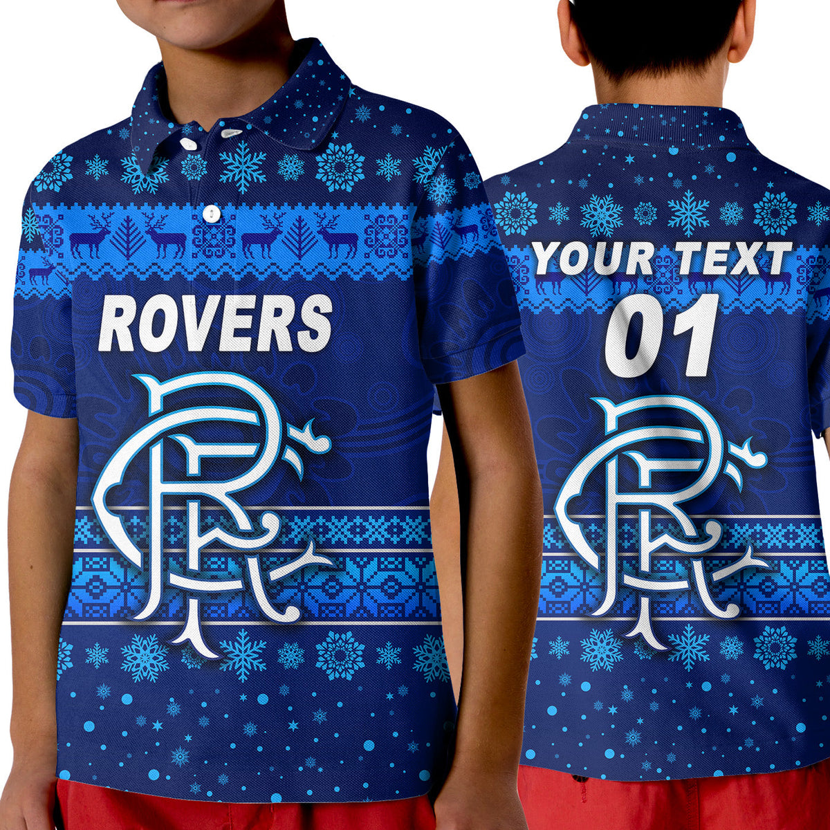 custom-personalised-rovers-football-club-polo-shirt-kid-christmas-simple-style