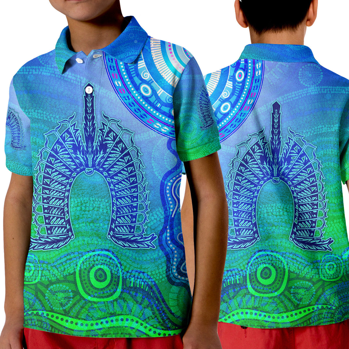 aboriginal-torres-strait-islands-polo-shirt-kid-wave-vibes