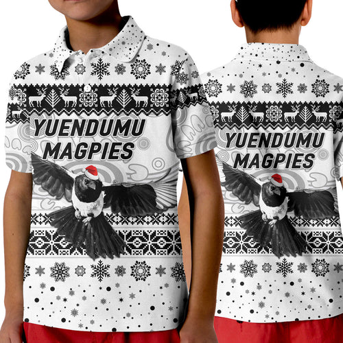 yuendumu-magpies-football-club-polo-shirt-kid-christmas-simple-style-white