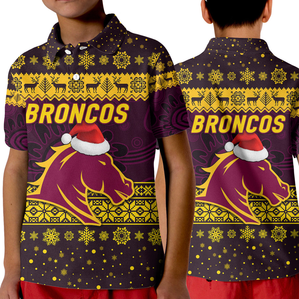 brisbane-broncos-polo-shirt-kid-christmas-simple-style-purple