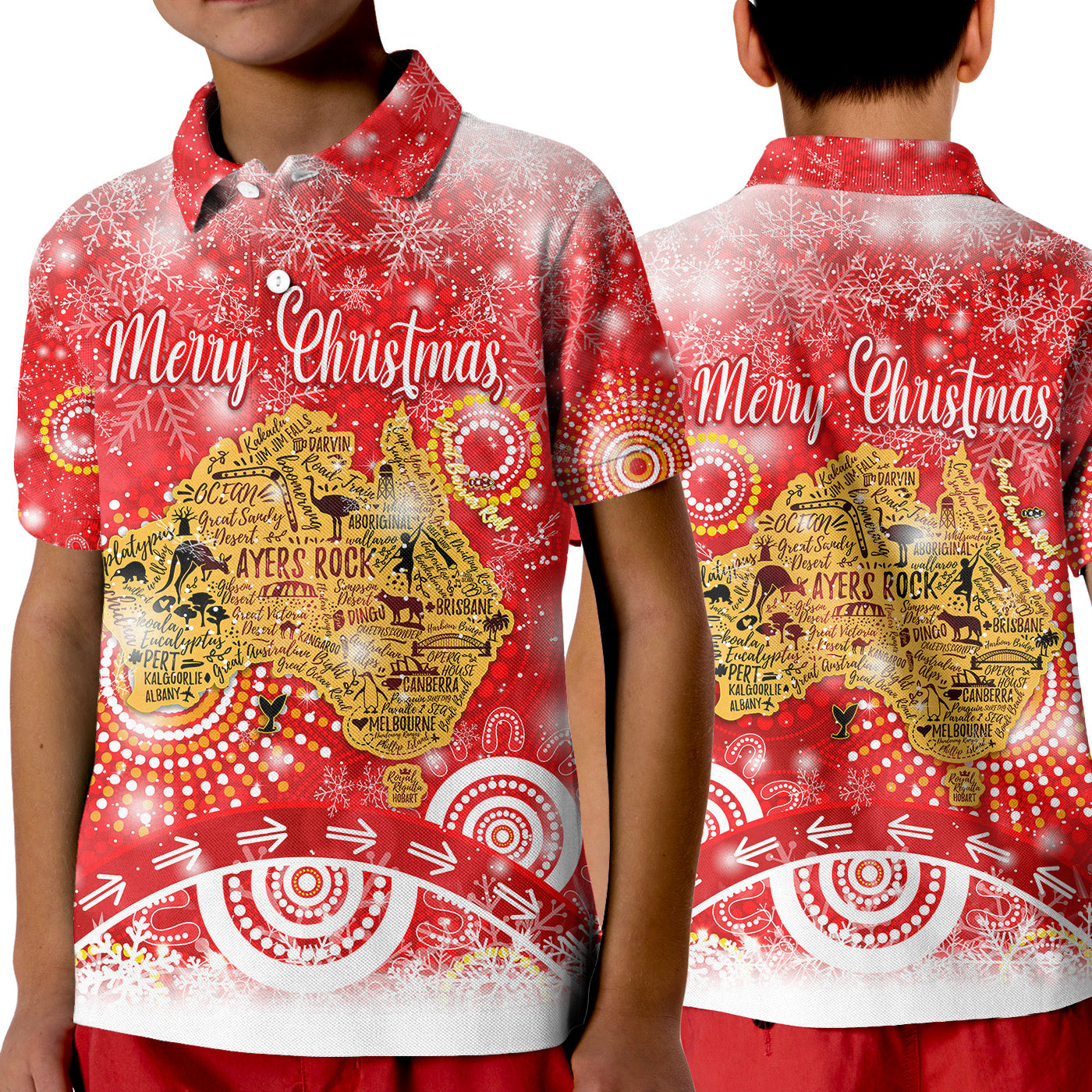 australia-map-christmas-polo-shirt-kid-original-style-red